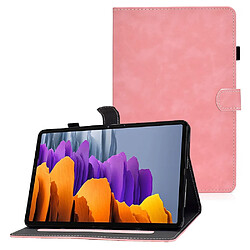 Etui en PU rose pour votre Samsung Galaxy Tab S7 T870/Galaxy Tab S8 X700/X706