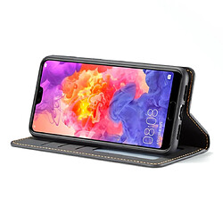 Wewoo Housse Coque Pour Huawei P20 Forwenw Dream Series Oil Edge Fort Magnetism Étui en cuir à rabat horizontal avec support et fentes cartes et portefeuille et cadre photo noir pas cher