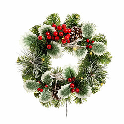 BigBuy Christmas Couronne de Noël PVC Multicouleur 30 x 30 x 10 cm