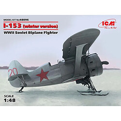 I-153 winter version WWII Soviet Biplane Fighter- 1:48e - ICM