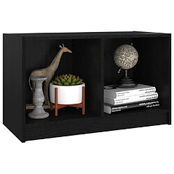 Avis vidaXL Meuble TV Noir 70x33x42 cm Bois de pin massif