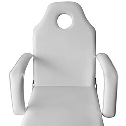 Avis vidaXL Fauteuil pour traitement facial Similicuir 185x78x76 cm Blanc