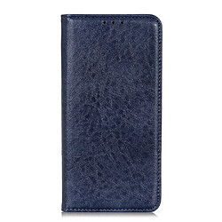 Wewoo Housse Coque Pour OPPO A9 2020 Étui en cuir magnétique avec texture de Crazy Horse rétro horizontale support et fentes cartes Bleu