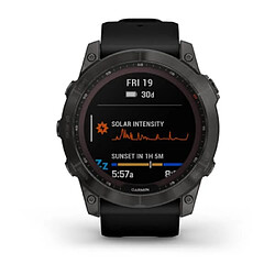 Garmin Fenix 7X Sapphire Solar Montre Connectée GPS Moniteur de Fréquence Cardiaque Gris Foncé