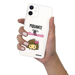 Coque iPhone 12 mini souple transparente piquante mais attachante Motif Ecriture Tendance Evetane pas cher