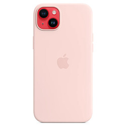 Coque en silicone avec MagSafe pour Apple iPhone 14 Plus Rose craie pas cher