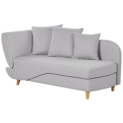 Acheter Beliani Chaise longue côté gauche en tissu gris clair MERI II