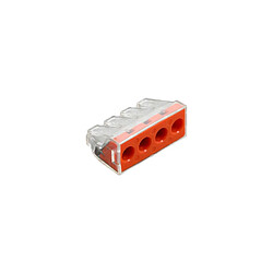 Ledkia Pack 10 Connecteurs Rapides 4 Entrées 2.5-6.0 mm² Orange