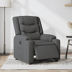 Maison Chic Fauteuil Relax pour salon, Fauteuil inclinable électrique Gris foncé Tissu -GKD43450