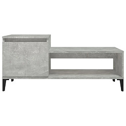 Acheter vidaXL Table basse Gris béton 100x50x45 cm Bois d'ingénierie