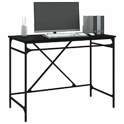 Acheter Maison Chic Bureau,Table de travail pour chambre noir 100x50x75 cm bois d'ingénierie et fer -GKD17001