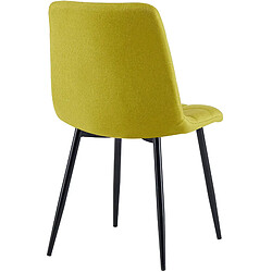 Acheter Decoshop26 Lot de 4 chaises de salle à manger en tissu vert pieds métal noir design moderne et confortable CDS10412