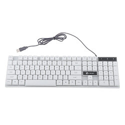 Acheter Kit Souris Filaire Filaire Combo Clavier Rétroéclairé -en-ciel Souris Blanc