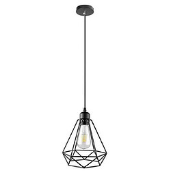 Stoex Suspension Cage Forme Diamant Contemporain 85-240V Corde Ajustable Luminaire Salle à Manger, Bar, Salon