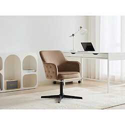 Chaise de bureau - Velours - Beige et noir - CAPULI de Pascal Morabito