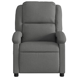 Avis vidaXL Fauteuil de massage inclinable Gris foncé Tissu