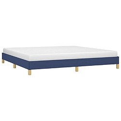 Avis Maison Chic Lit adulte - Lit simple Cadre de lit,Structure du lit Contemporain Bleu 200x200 cm Tissu -MN63645