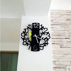 horloge murale en forme d'arbre temps 12h affichage quartz horloge décorative facile lire un pas cher