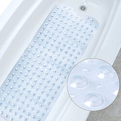 Universal Tapis de douche pour peaux sensibles Serviettes de bain 100x40 cm pour enfants et bébés Tapis de douche antidérapant (transparent)