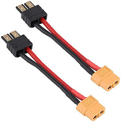 2 Pièces 12AWG avec Connecteur Femelle XT60 Adaptateur Câble Silicone Traxxas RC LiPO NiMH ESC Chargeur, 10CM