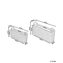 Avis Beliani Lot de 2 pots de fleurs ORMOS Polyrotin Marron