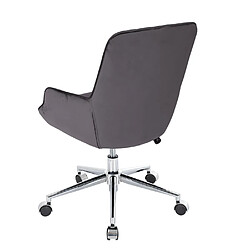 Avis Mendler Chaise de bureau HWC-J64, chaise pivotante avec accoudoirs réglable en hauteur velours ~ gris foncé