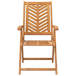 Acheter Maison Chic Lot de 3 Chaises de jardin inclinables,Fauteuil d'extérieur bois massif d'acacia -MN21245