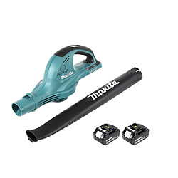 Makita DUB 361 2x 18 V / 36 V Souffleur sans fil + 2x Batteries Makita BL 1860 6 Ah / 6000 mAh