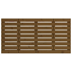 Avis vidaXL Tête de lit murale Marron miel 126x3x63 cm Bois massif de pin