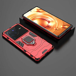 Acheter Htdmobiles Coque pour Vivo X80 Pro 5G - housse etui rigide anti choc + verre trempe - ROUGE