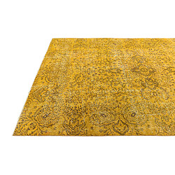 Vidal Tapis de laine 318x208 jaune Ultra Vintage pas cher