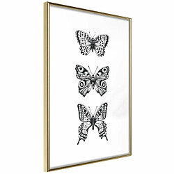 Paris Prix Affiche Murale Encadrée Butterfly Collection III 20 x 30 cm Or