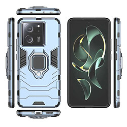 Htdmobiles Coque pour Xiaomi 13T / 13T Pro 5G - housse etui rigide anti choc + verre trempe - BLEU FONCE