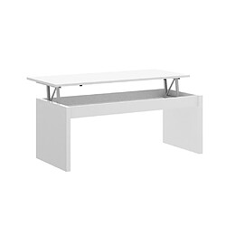 Acheter Vente-Unique Table basse BASTIAN - Plateau relevable - Coloris blanc