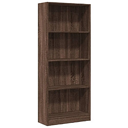 vidaXL Bibliothèque chêne marron 60x24x143 cm bois d'ingénierie