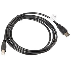 Câble d'imprimante Lanberg USB A mâle vers USB B mâle 1,8 m noir CA-USBA-10CC-0018-BK