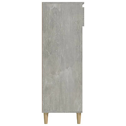 Maison Chic Armoire à Chaussures Gris béton,Meuble de Rangement à Chaussures 40x36x105 cm Bois d'ingénierie -MN78476 pas cher