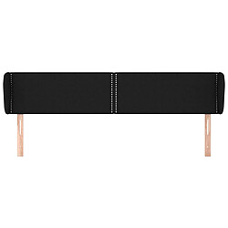 Avis Maison Chic Tête de lit moderne avec oreilles pour chambre - Décoration de lit Noir 163x23x78/88 cm Tissu -MN93715