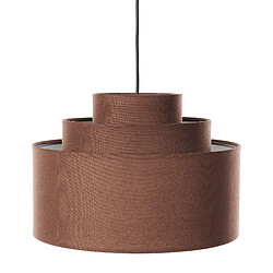 Beliani Lampe suspension MASPARRO Lin Marron