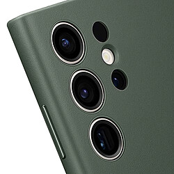 Coque en cuir pour Samsung Galaxy S23 Ultra 5G Vert pas cher