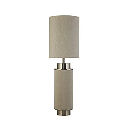 Searchlight Lampe de table Flask Plastique,tissu,acier doux Nickel blanc,satiné,Hesse 1 ampoule 49cm