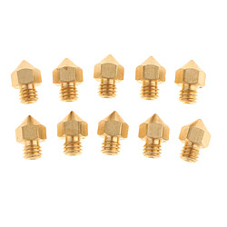 Extrudeuse d'imprimante 10piece 3d laiton tête d'impression pour mk8 makerbot 0.3mm