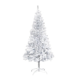 vidaXL Arbre de Noël artificiel pré-éclairé/boules argenté 150 cm PET