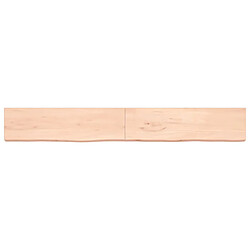 Avis vidaXL Étagère murale 220x30x(2-6) cm bois de chêne massif non traité