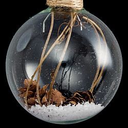 Boule de Noël en Verre Glacé 6cm Transparent