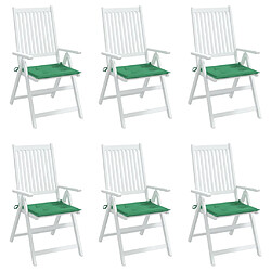 Avis vidaXL Coussins de chaise jardin lot de 6 vert 40x40x3 cm tissu oxford