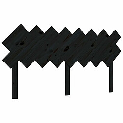 Maison Chic Tête de lit scandinave,Meuble de chambre Noir 159,5x3x80,5 cm Bois massif de pin -MN60328