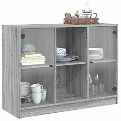 Acheter vidaXL Buffet sonoma gris 102x37x75,5 cm bois d'ingénierie