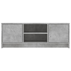 Maison Chic Meuble TV scandinave - Banc TV pour salon gris béton 102x30x37,5 cm bois d'ingénierie -MN22383 pas cher