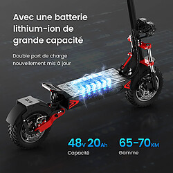 iScooter ix8 Trottinette électrique 48V20Ah 1200W*2 Autonomie 65-70KM 12"Pneu pour Adulte pas cher